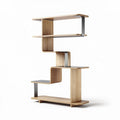 Moderne open bookcase van hout met metalen accenten 80 x 40 x 150cm