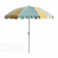 Parasol met metalen steel in blauw geel en wit 200 x 200 cm