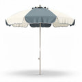 Parasol met stalen voet en waterdichte stof in beige en blauw 160 x 160 x 240cm
